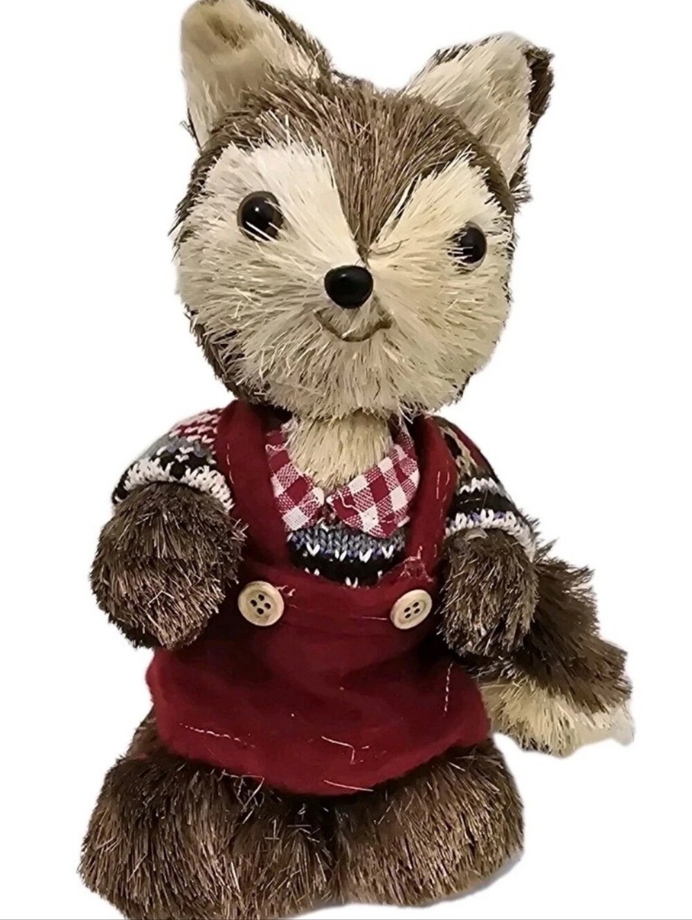 RAZ Wimsical Female Grass Foam Fox 9" Christmas Collectible Decor‎ Bristly Brown